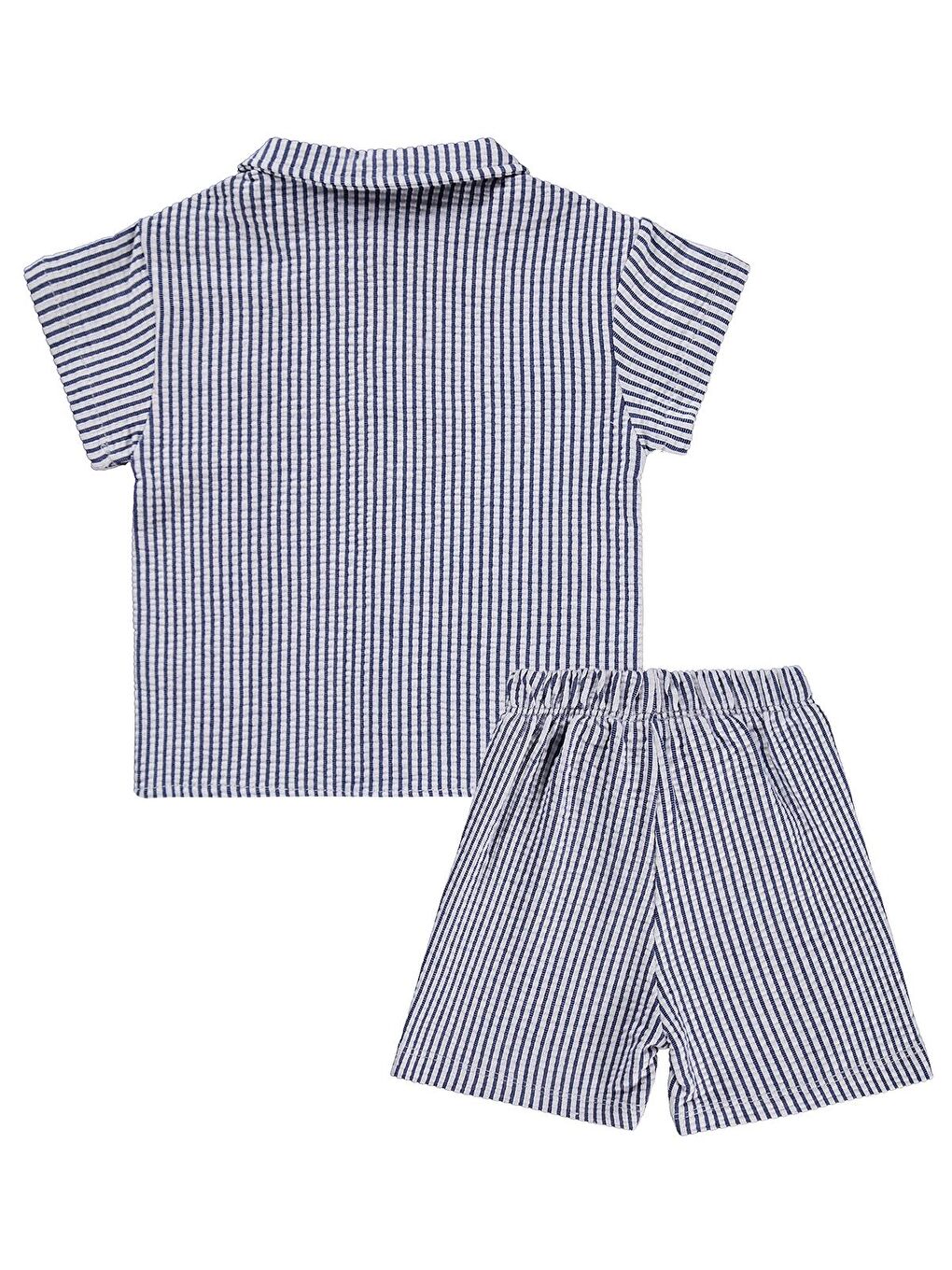 Baby Çizgili 6-18 Ay Takım - Lacivert-2