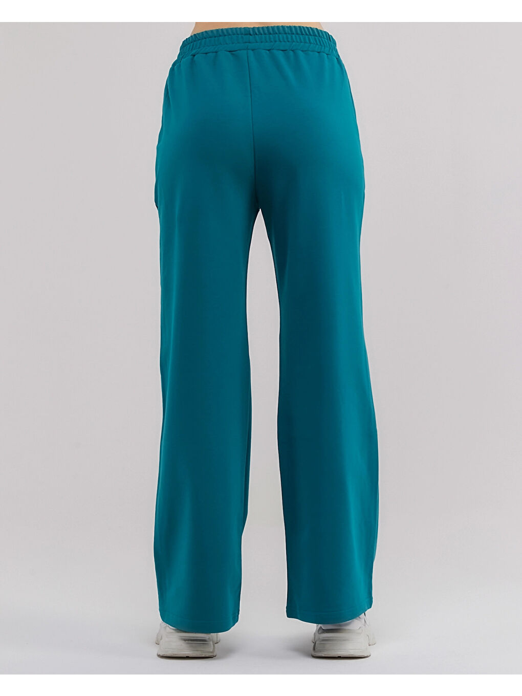 Yeşil Beli Lastikli Bol Paça Kadın Eşofman Altı N003-4