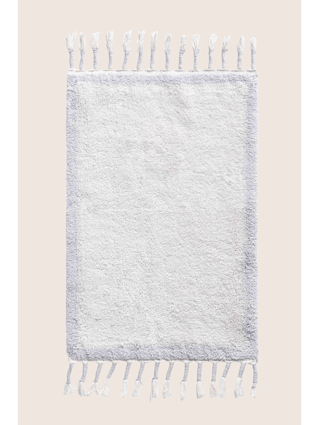 Root Tekli Banyo Paspası %100 Pamuk 50x80 cm Açık Mavi