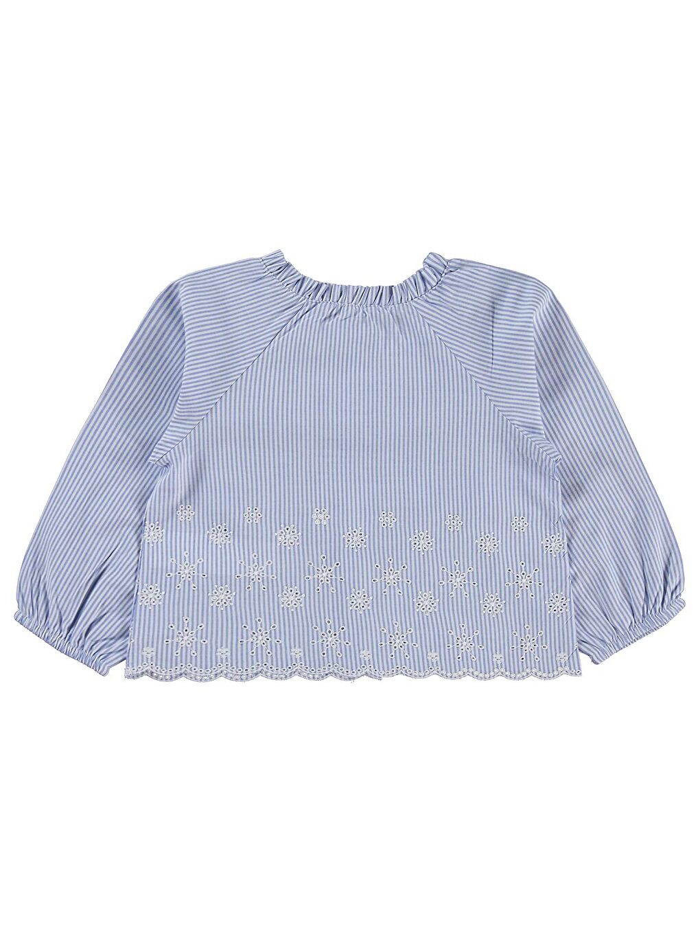 Girls Çizgili 2-5 Yaş Gömlek - Mavi-1