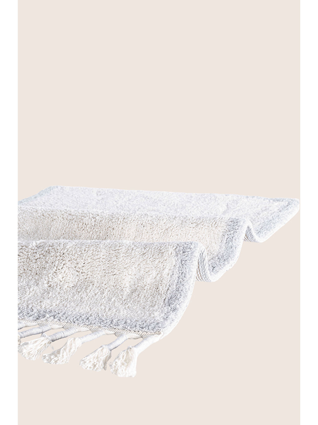 Root Tekli Banyo Paspası %100 Pamuk 50x80 cm Açık Mavi-1