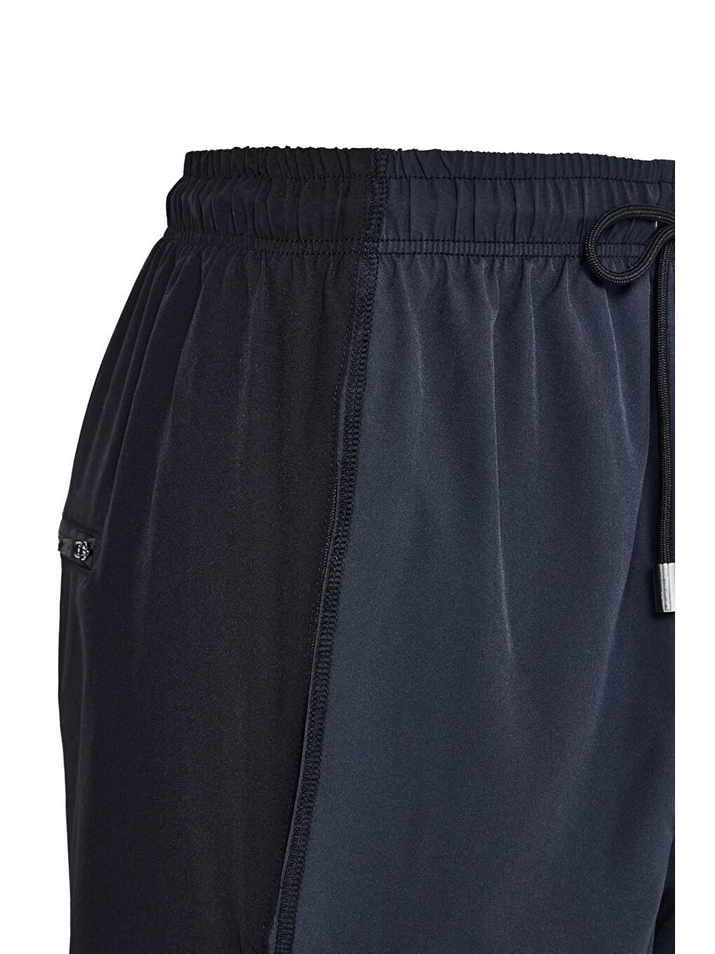 Siyah Gri Uzun Erkek Havuz Ve Deniz Şortu 5075-1