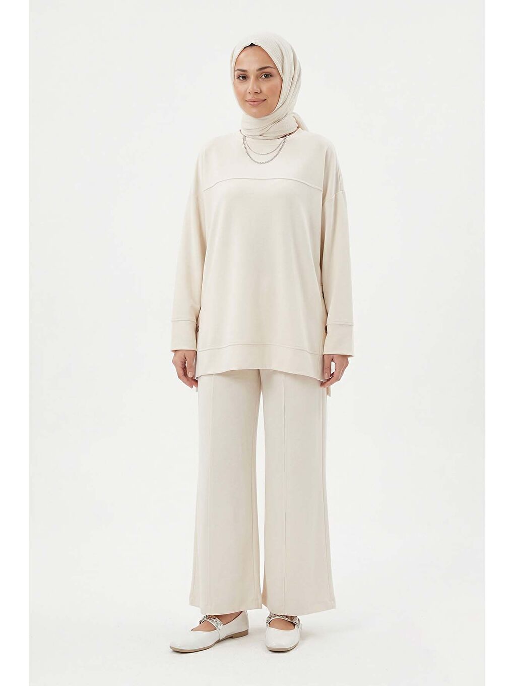 Çıtçıt Detay Pantolonlu Takım 17118 Bej