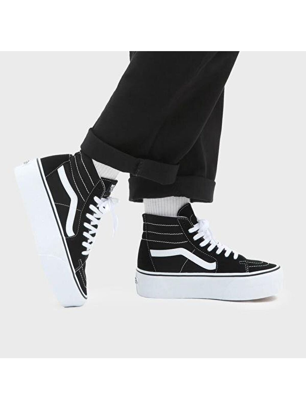 Sk8-Hi Tapered Stackform Kadın Siyah Sneaker-6
