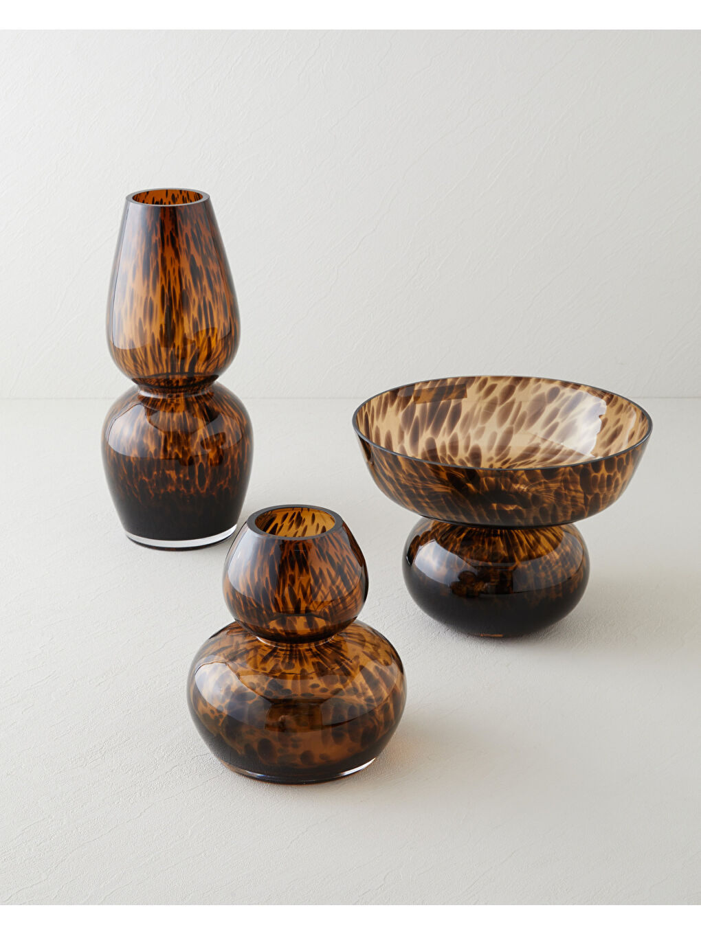 Sarı Terra Cam Vazo 18 cm Amber-3