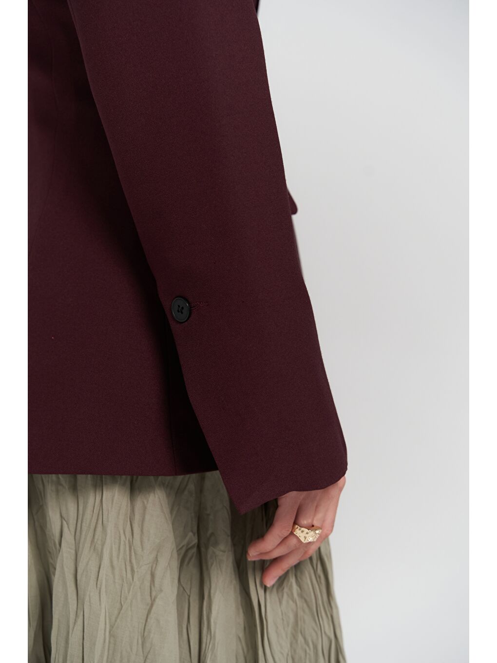 Mai Collection Lecco Dar Kesim Bordo Blazer - 7