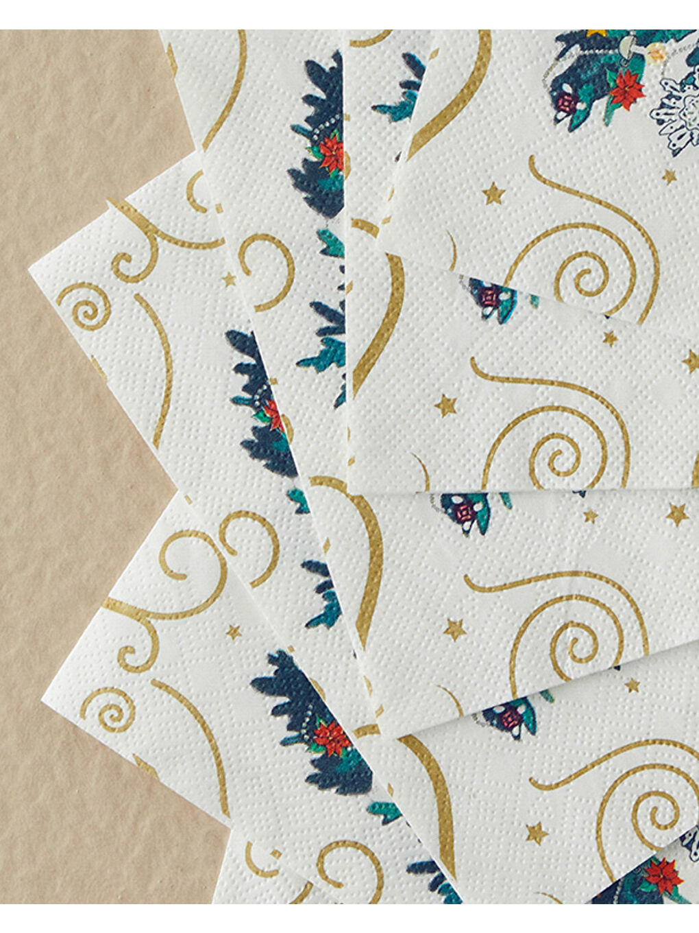 Festive Tree 20'li Kağıt Peçete 33x33 cm Beyaz-1