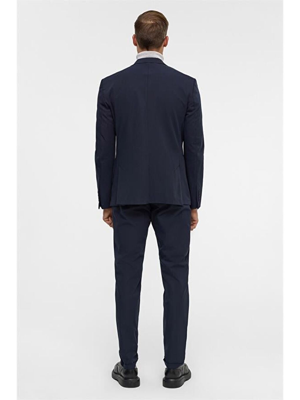 Lacivert Slim Desenli Mono Yaka 6 Drop Takım Elbise-8