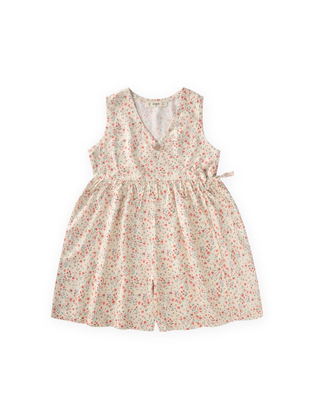 Desenli Viskon Tulum 2-8 Yaş Bej