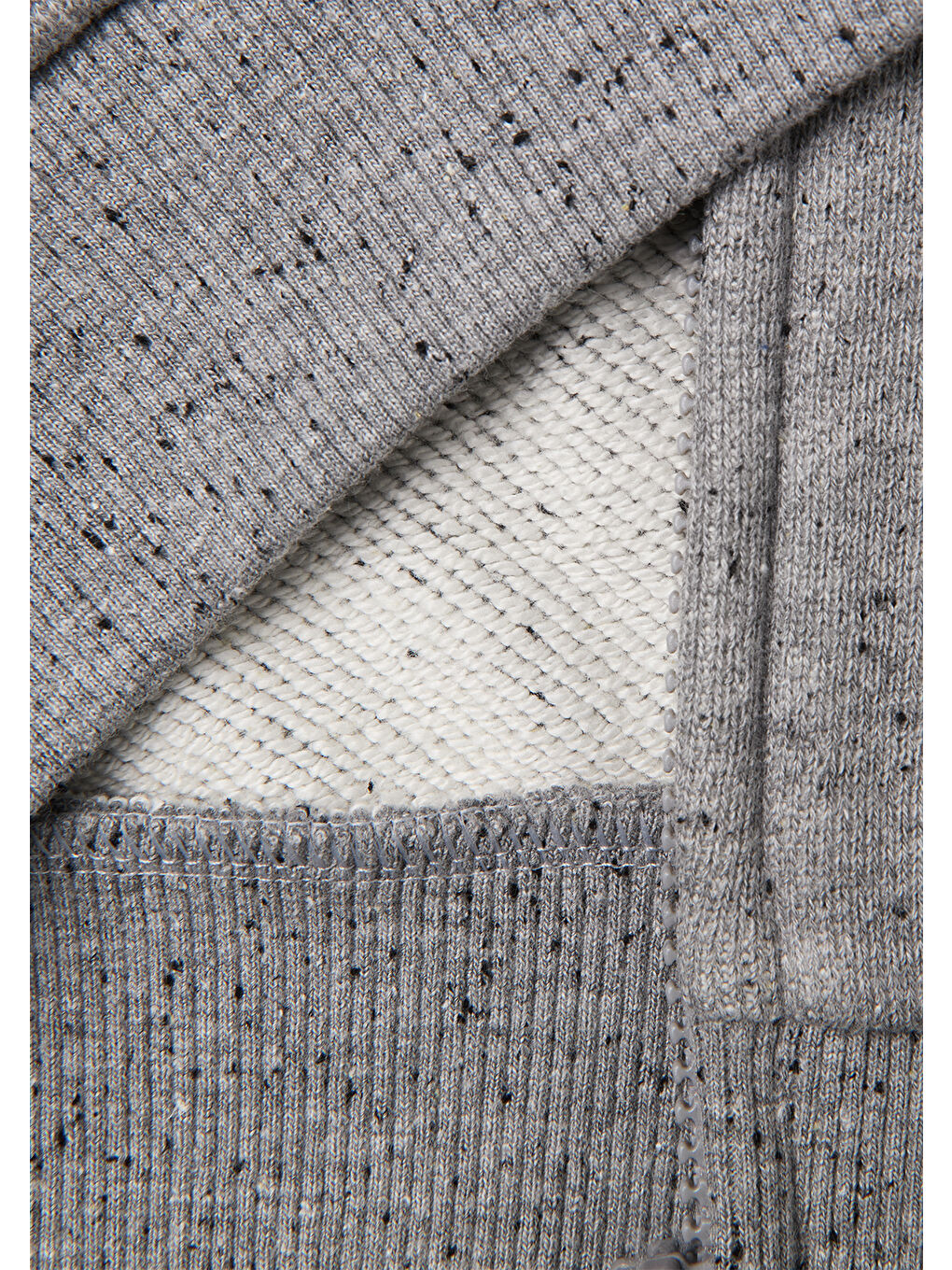 Erkek Çocuk Gri Mix Fermuarlı Kol Baskılı Kapüşonlu Sweatshirt-2
