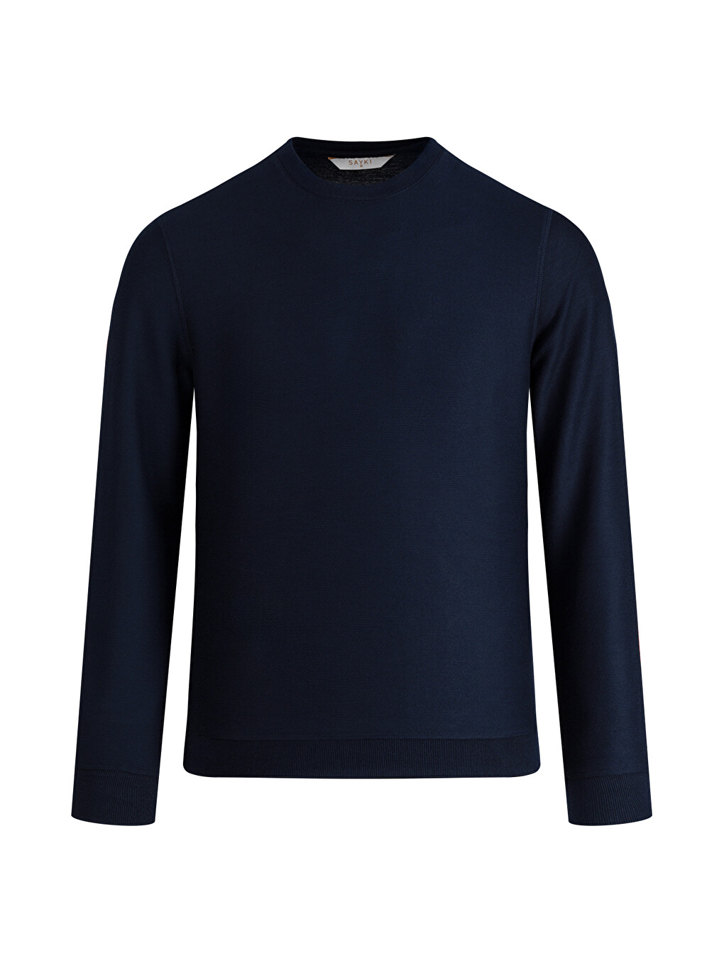 Lacivert Regular Fit Bisiklet Yaka Sweatshirt