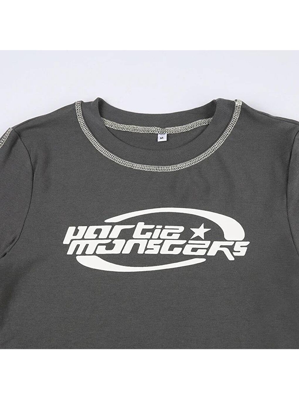 Partie Monsters Antrasit Crop Bluz-3