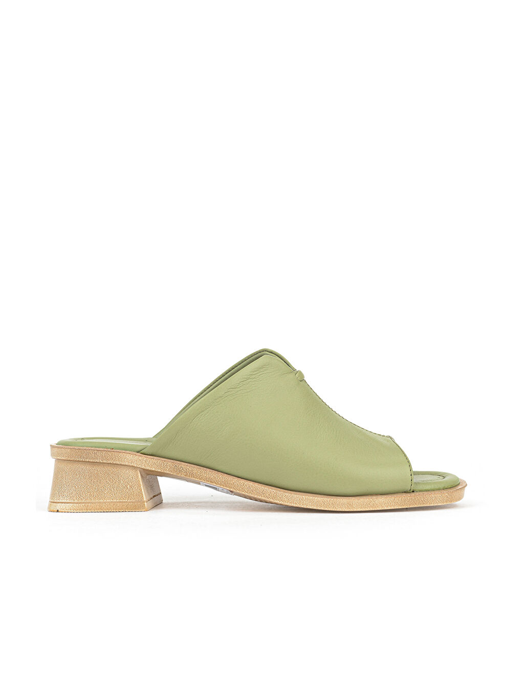 Kadın Hakiki Deri Topuklu Terlik 1611020Z6189 Yeşil