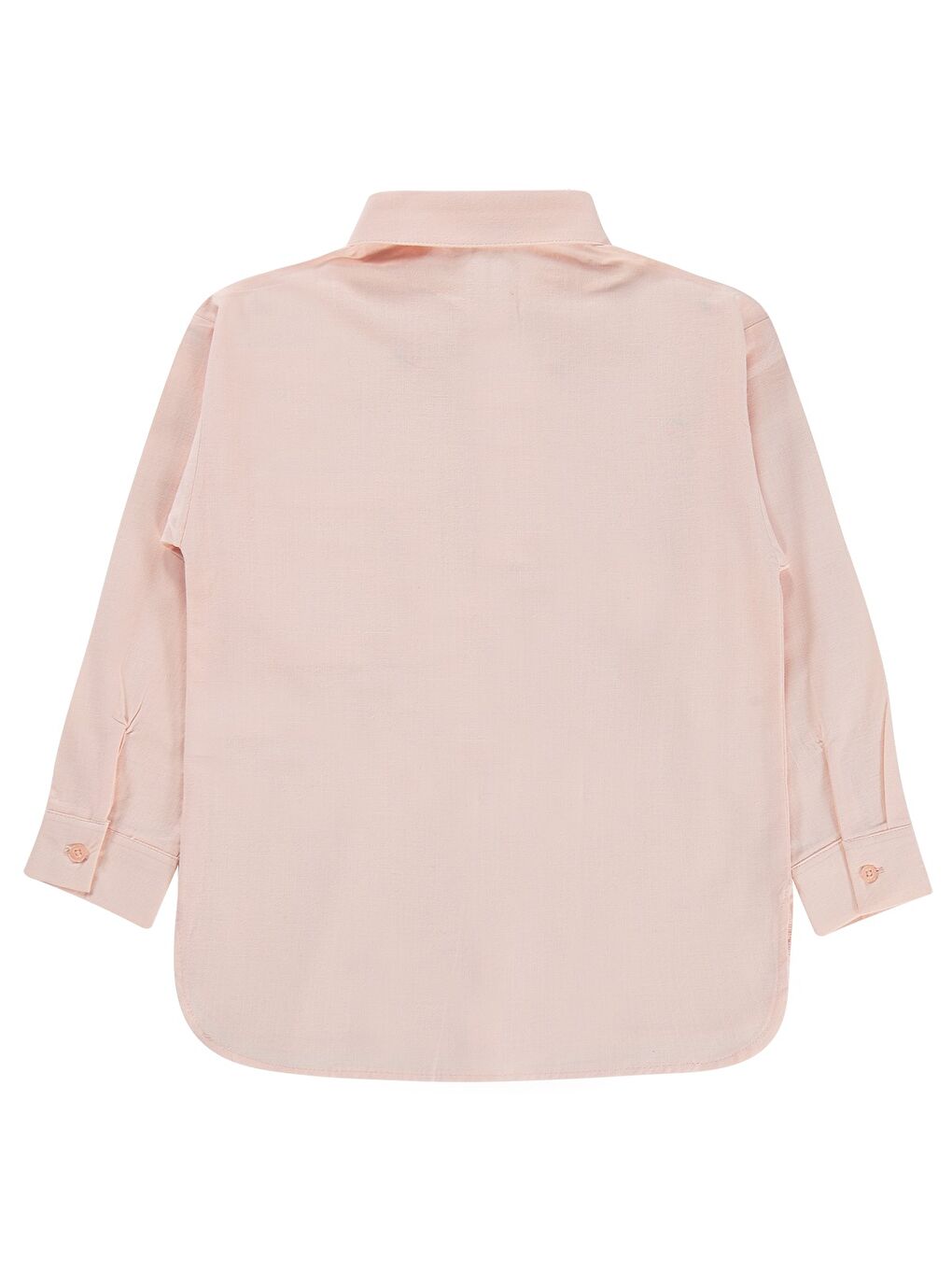 Pembe Girls Renkli Çiçek Nakışlı 6-9 Yaş Gömlek - Pudra-1