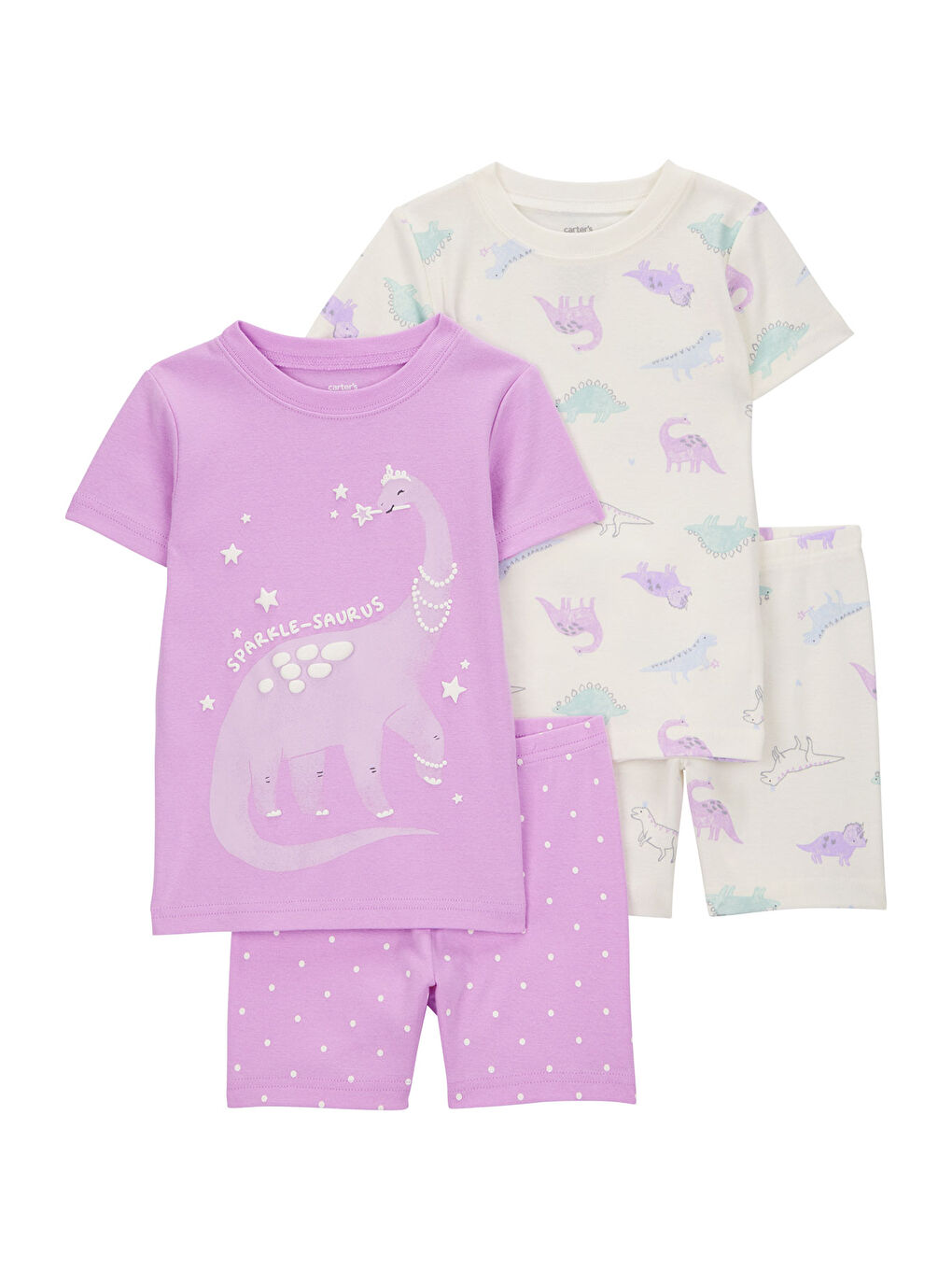 Karışık Küçük Kız Çocuk Pijama Set 4'lü Paket