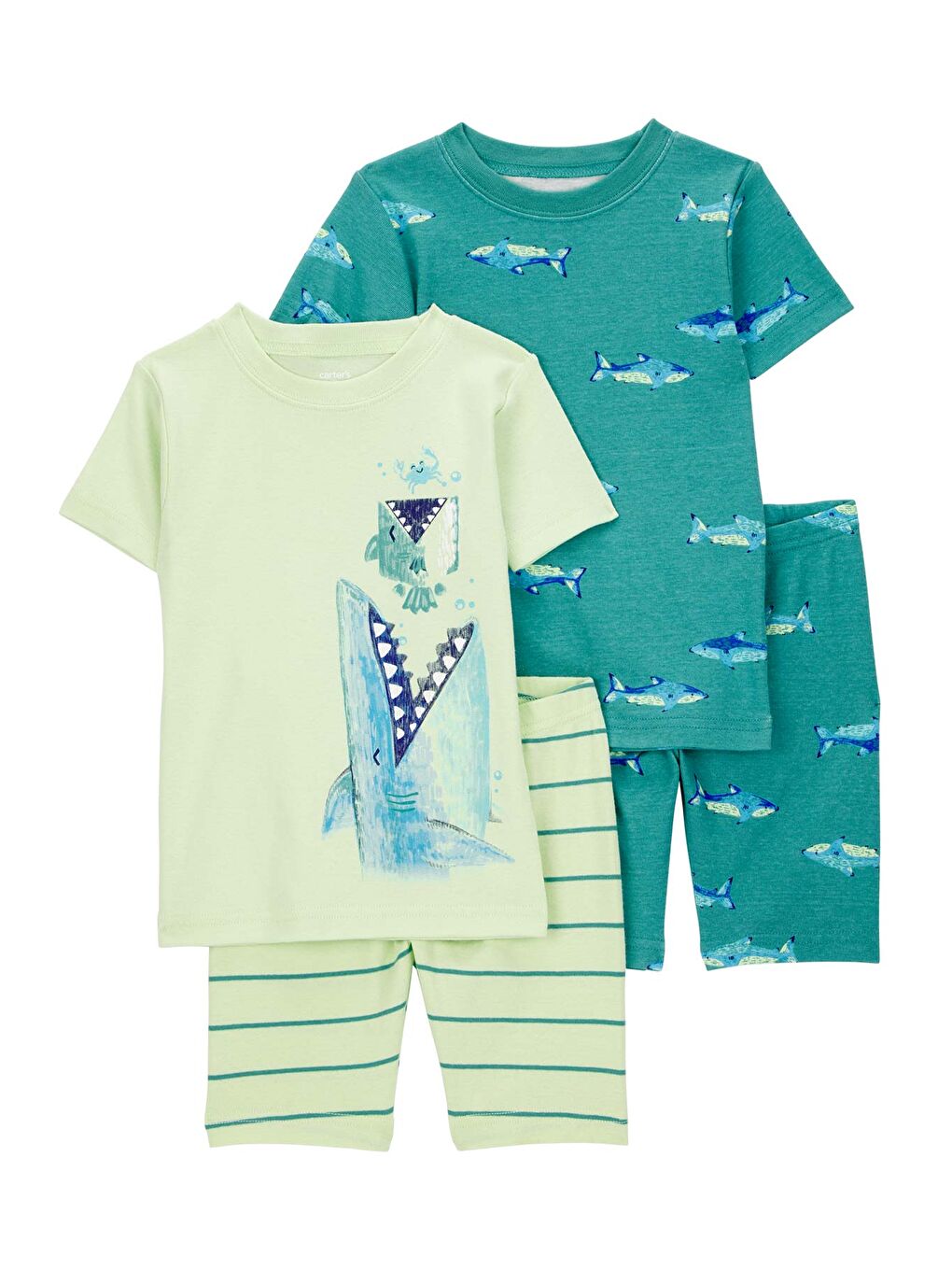 Karışık Küçük Erkek Çocuk Pijama Set 4'lü Paket