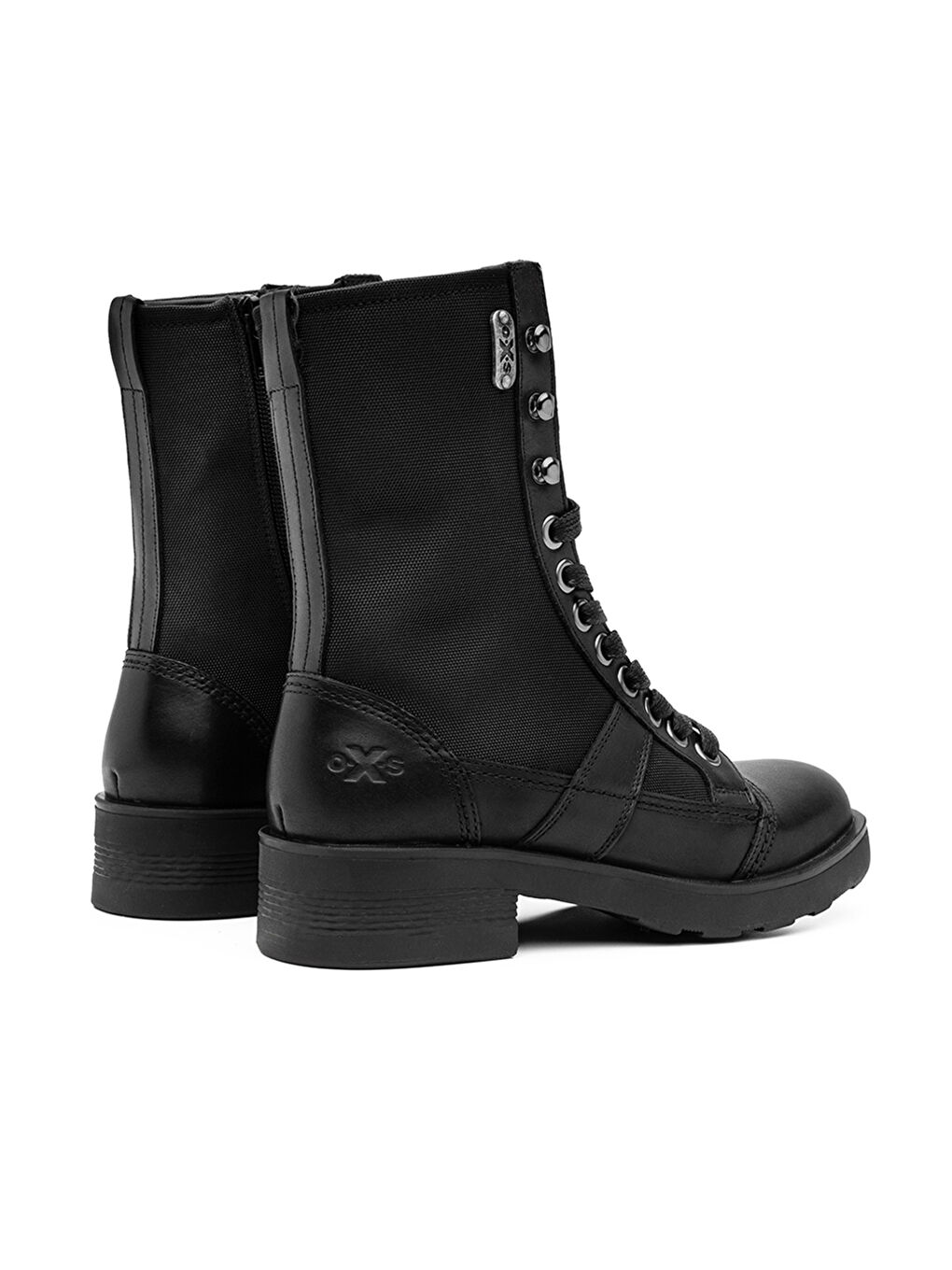 Siyah Kadın Çizme OXW002300 FRANK 0023 MID D NYLON/LEATHER Black-2