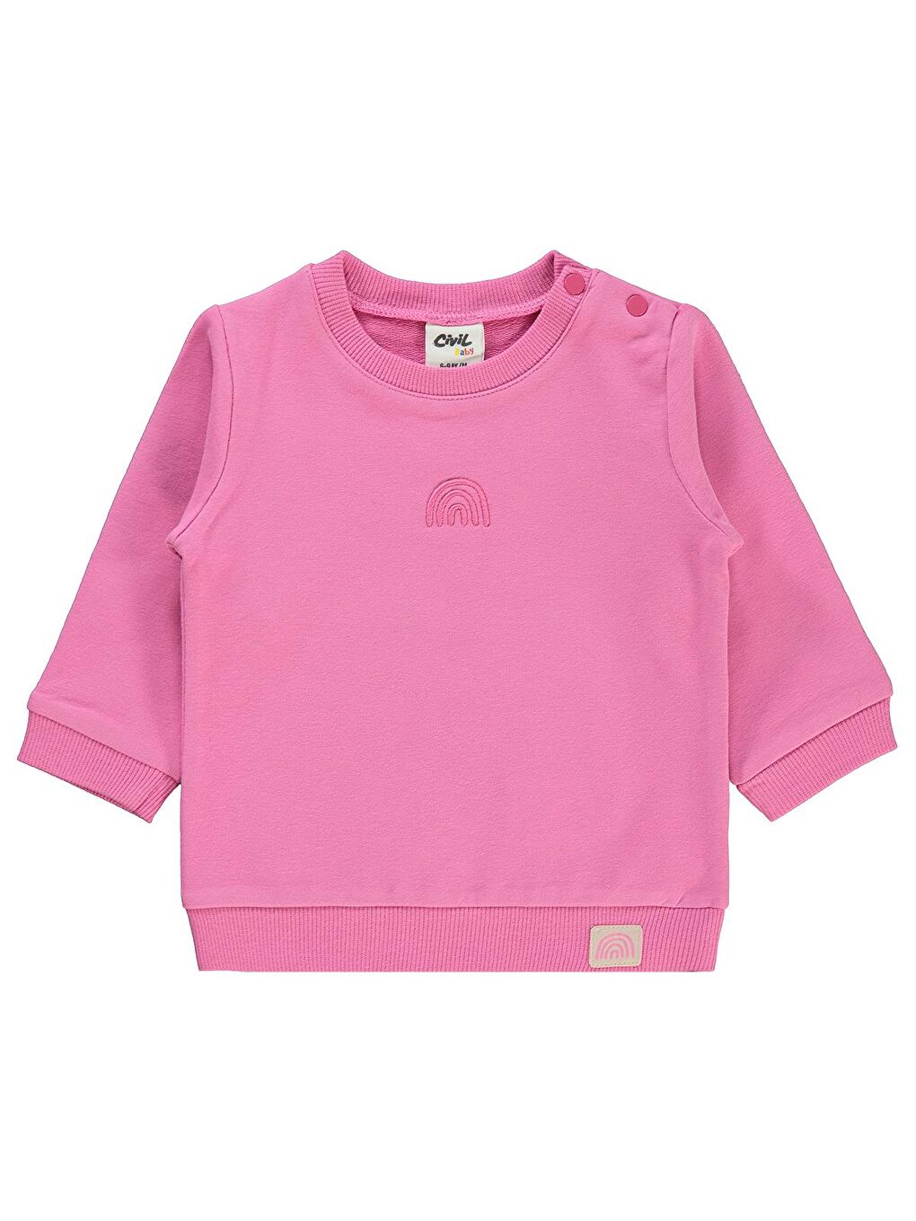 Civil Pembe Baby Kız Bebek Sweatshirt 6-18 Ay Pembe