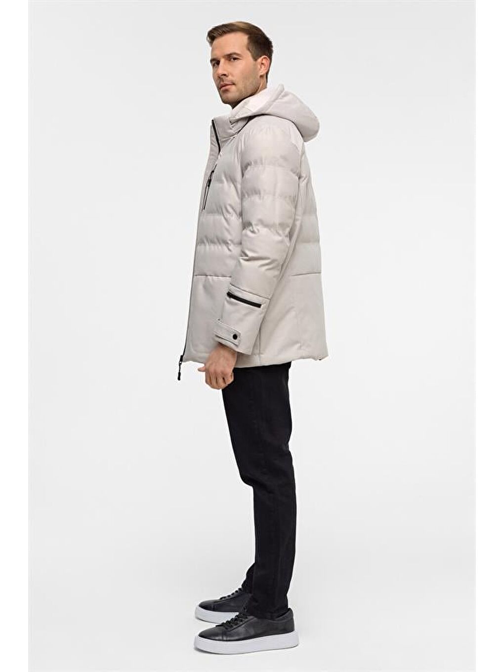 Bej Slim Kapitone Mont-9