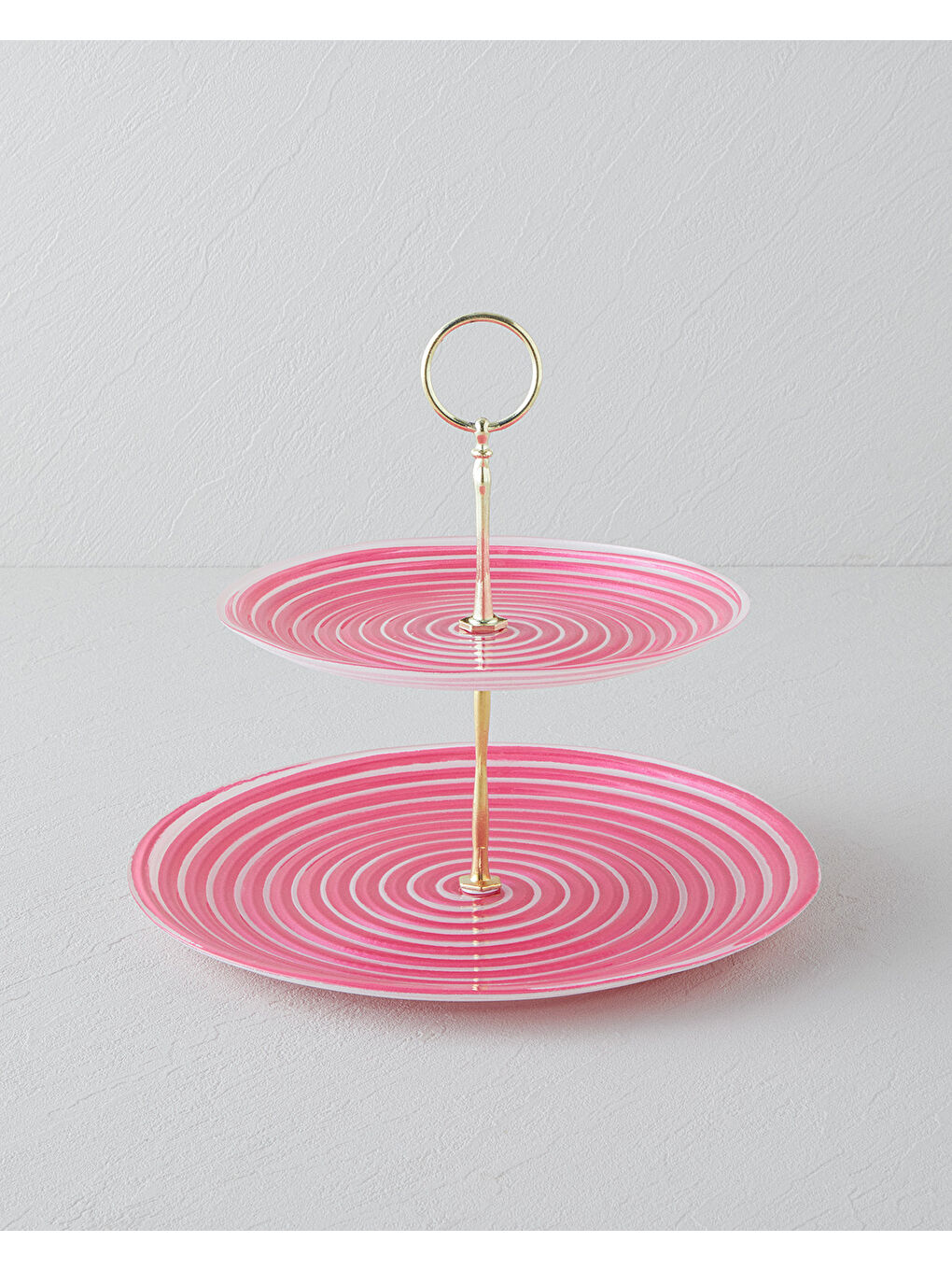 Swirly Cam Katlı Servis 21x28 cm Pembe