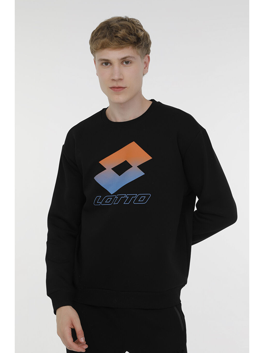 LOTTO Siyah M-CLETO C NECK SWT 3PR Siyah Erkek Sweatshirt