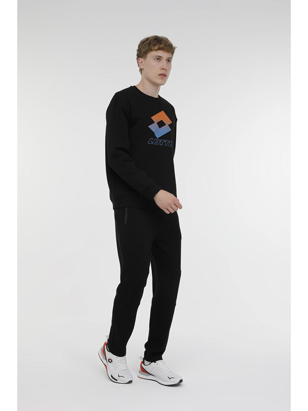 LOTTO Siyah M-CLETO C NECK SWT 3PR Siyah Erkek Sweatshirt - 4