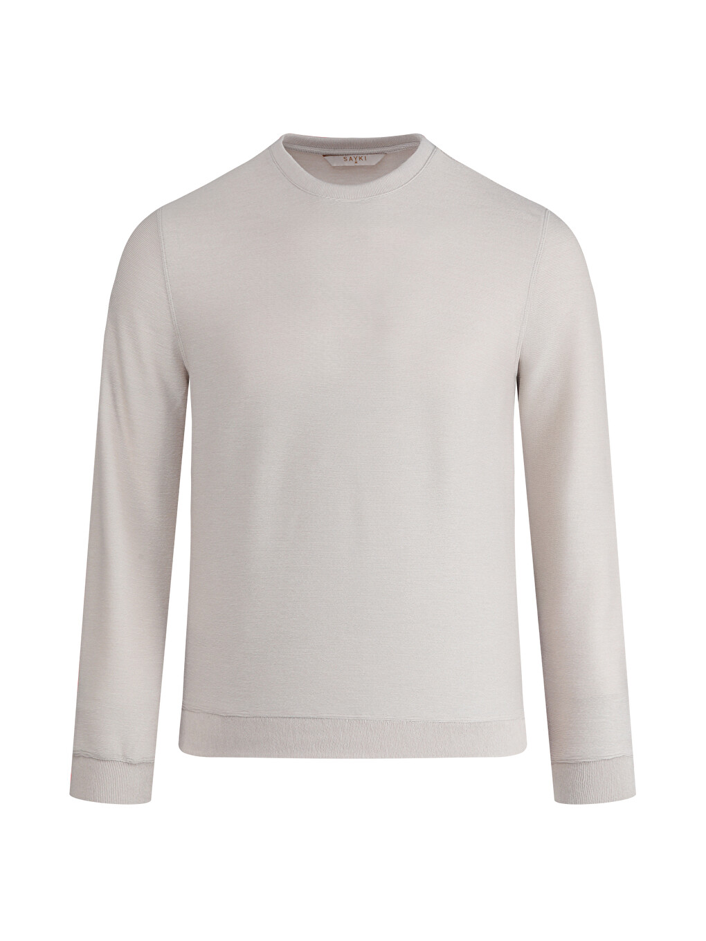 Bej Taş Regular Fit Bisiklet Yaka Sweatshirt
