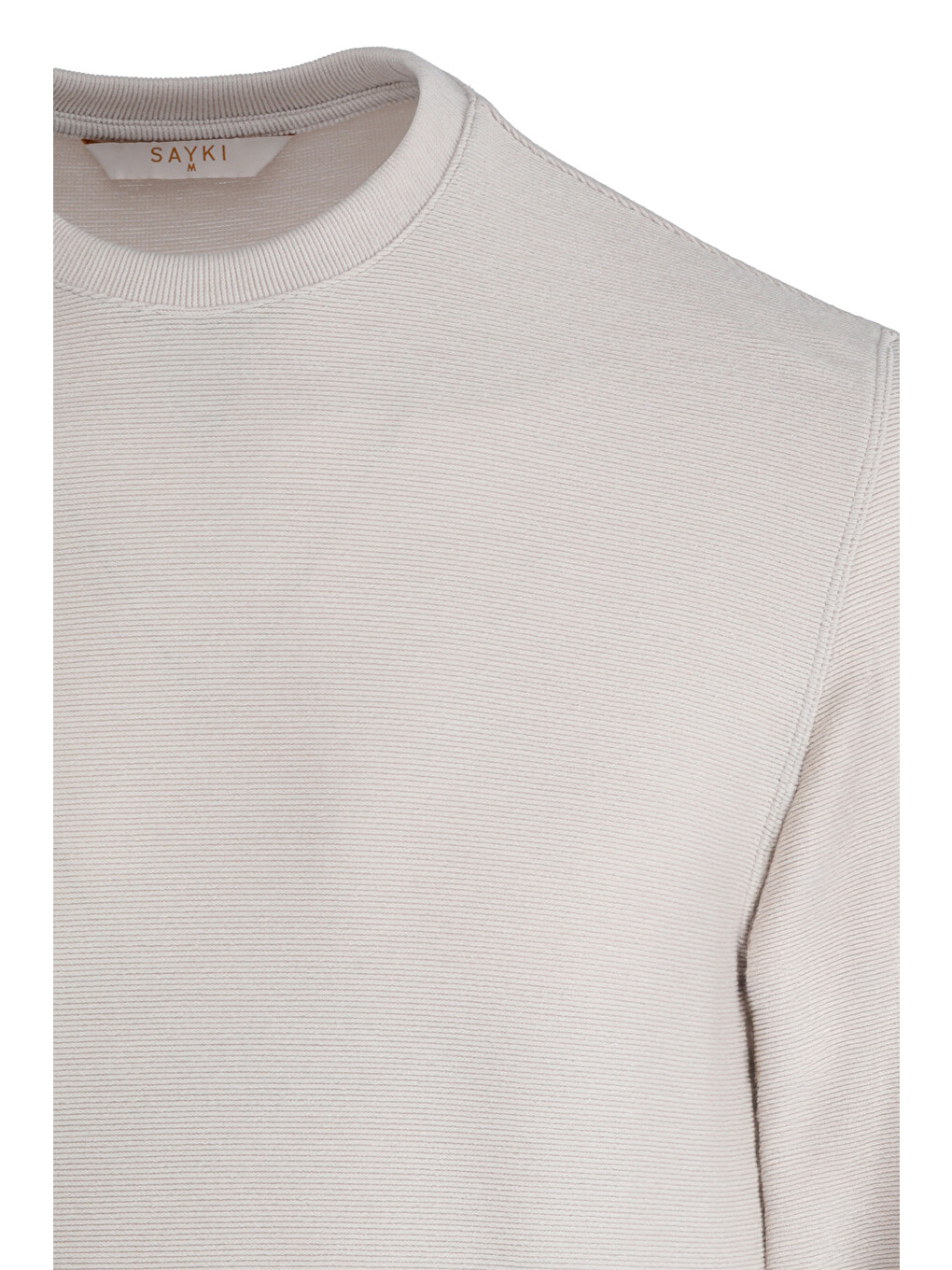 Bej Taş Regular Fit Bisiklet Yaka Sweatshirt-2