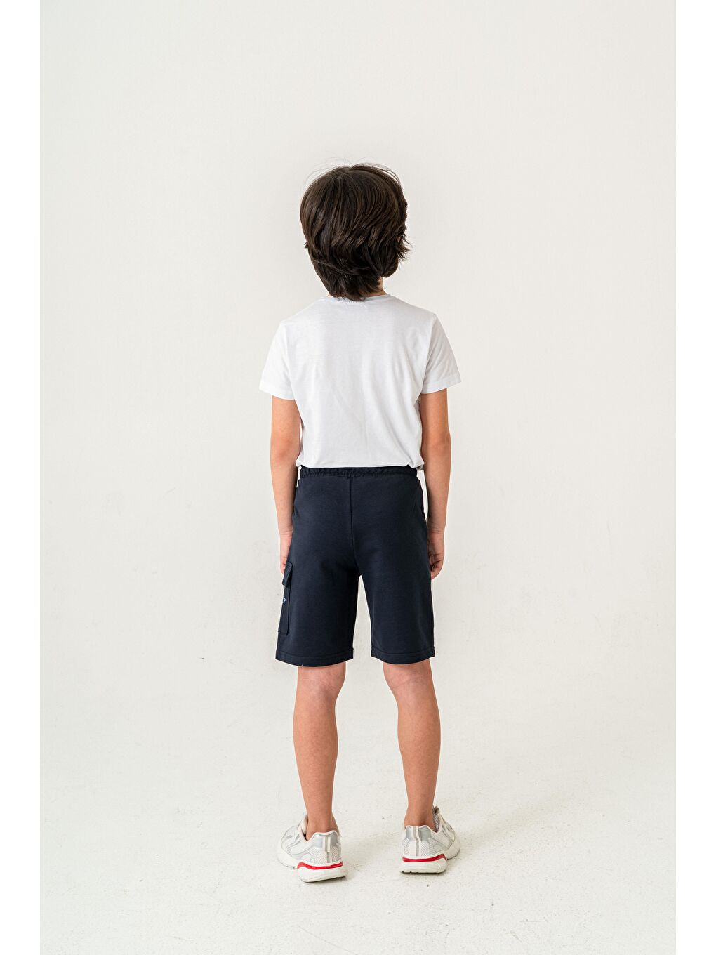 Lacivert Offical Baskılı Kargo Cepli Erkek Çocuk Şort-6