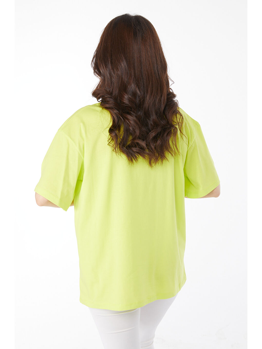 Baskılı T-shirt Yağ Yeşili - 25174-4