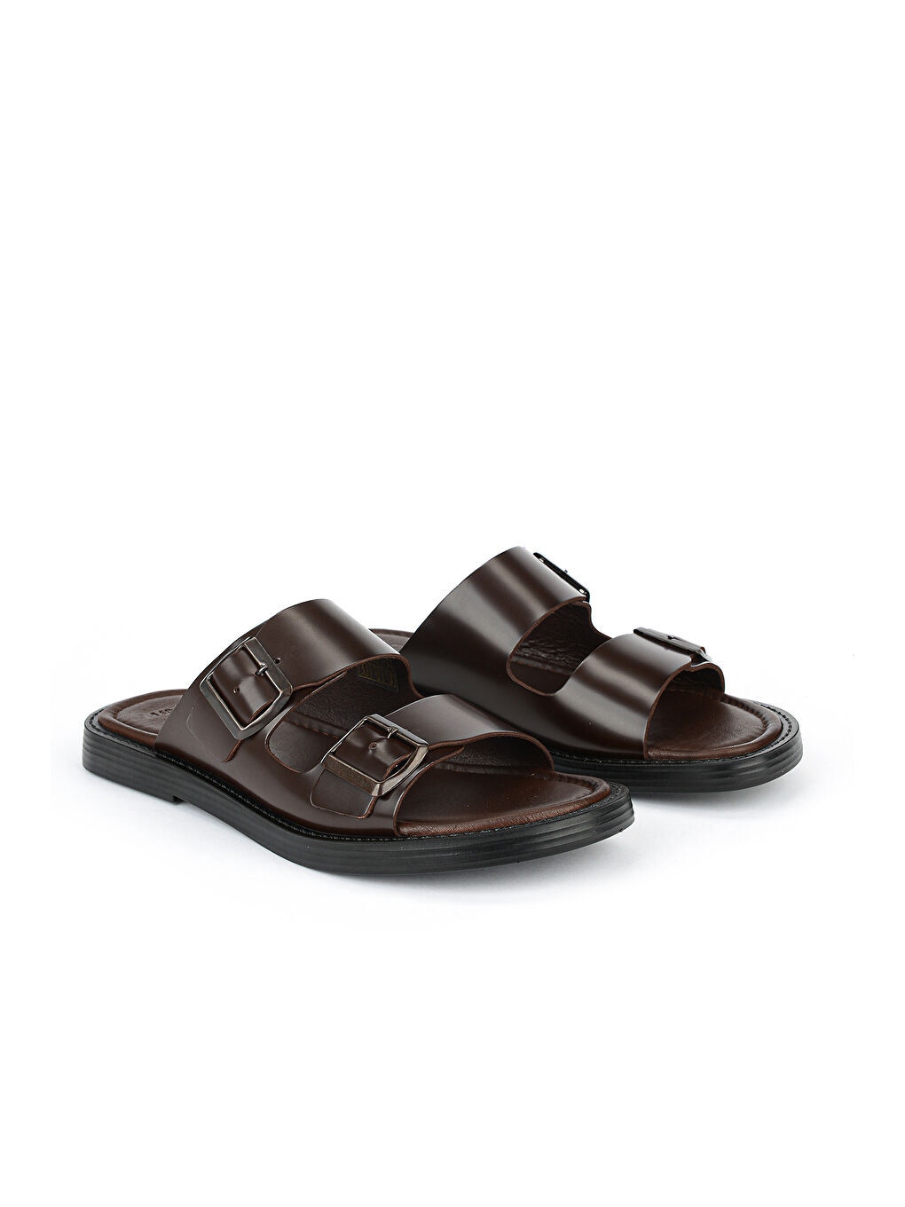 Kahverengi Erkek Hakiki Deri Terlik 1611045ZM160 Kahve-1