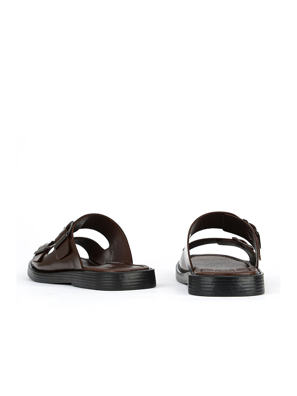 Kahverengi Erkek Hakiki Deri Terlik 1611045ZM160 Kahve-2