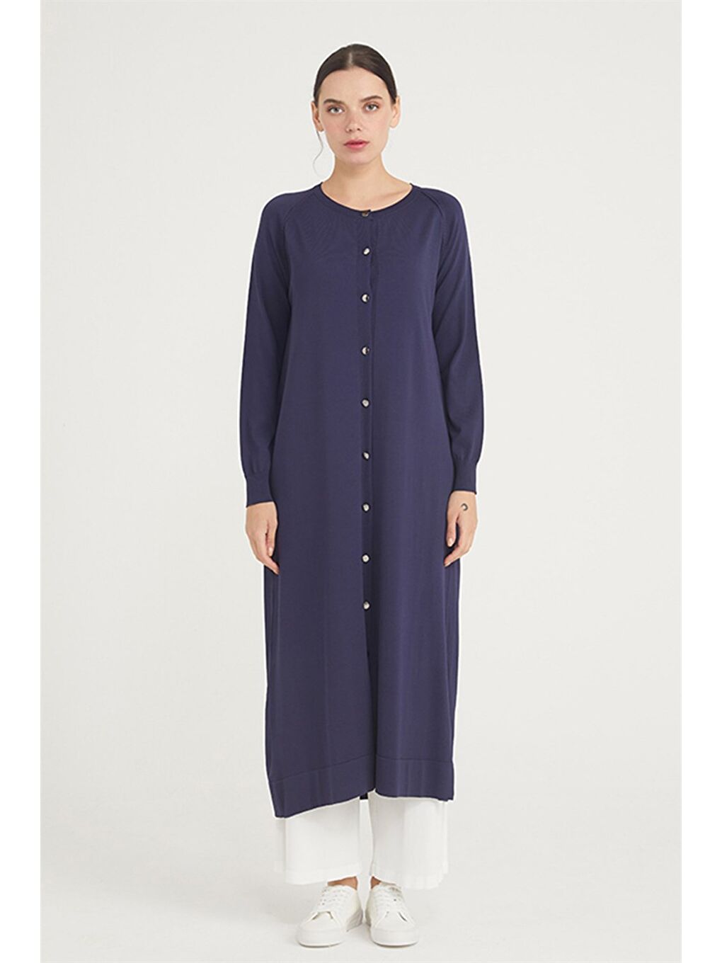 Merserize Triko Hırka NS-22K-512H Lacivert