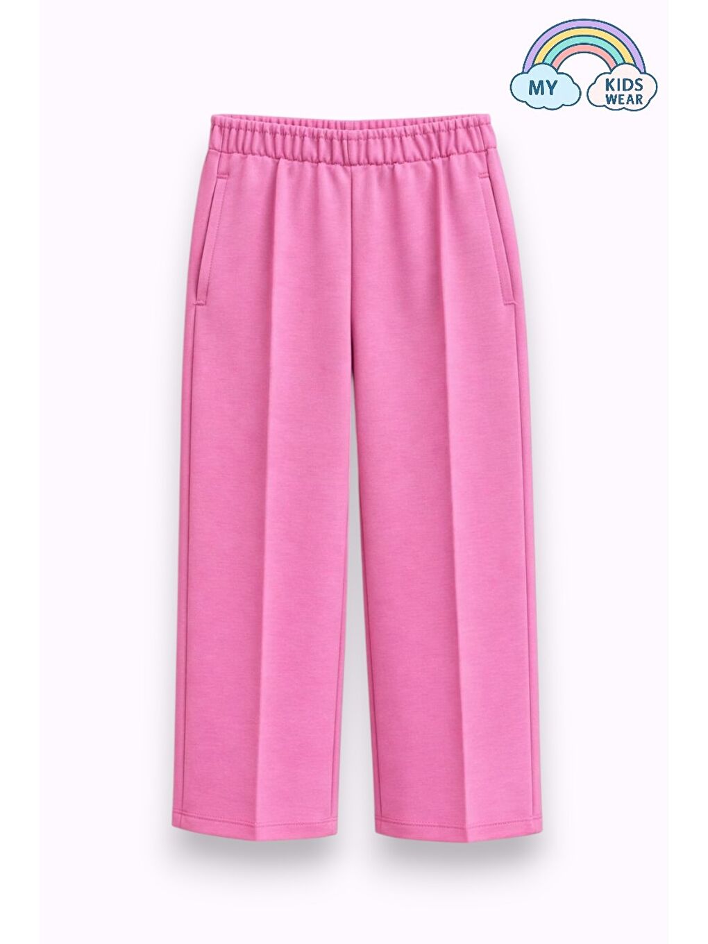 Beyaz Kız Çocuk Mevsimlik Pamuklu Eşofman Altı 5-16 Yaş 12403-1