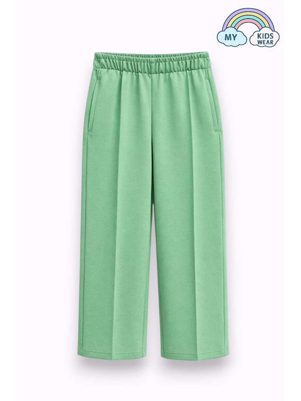 Beyaz Kız Çocuk Mevsimlik Pamuklu Eşofman Altı 5-16 Yaş 12403-2