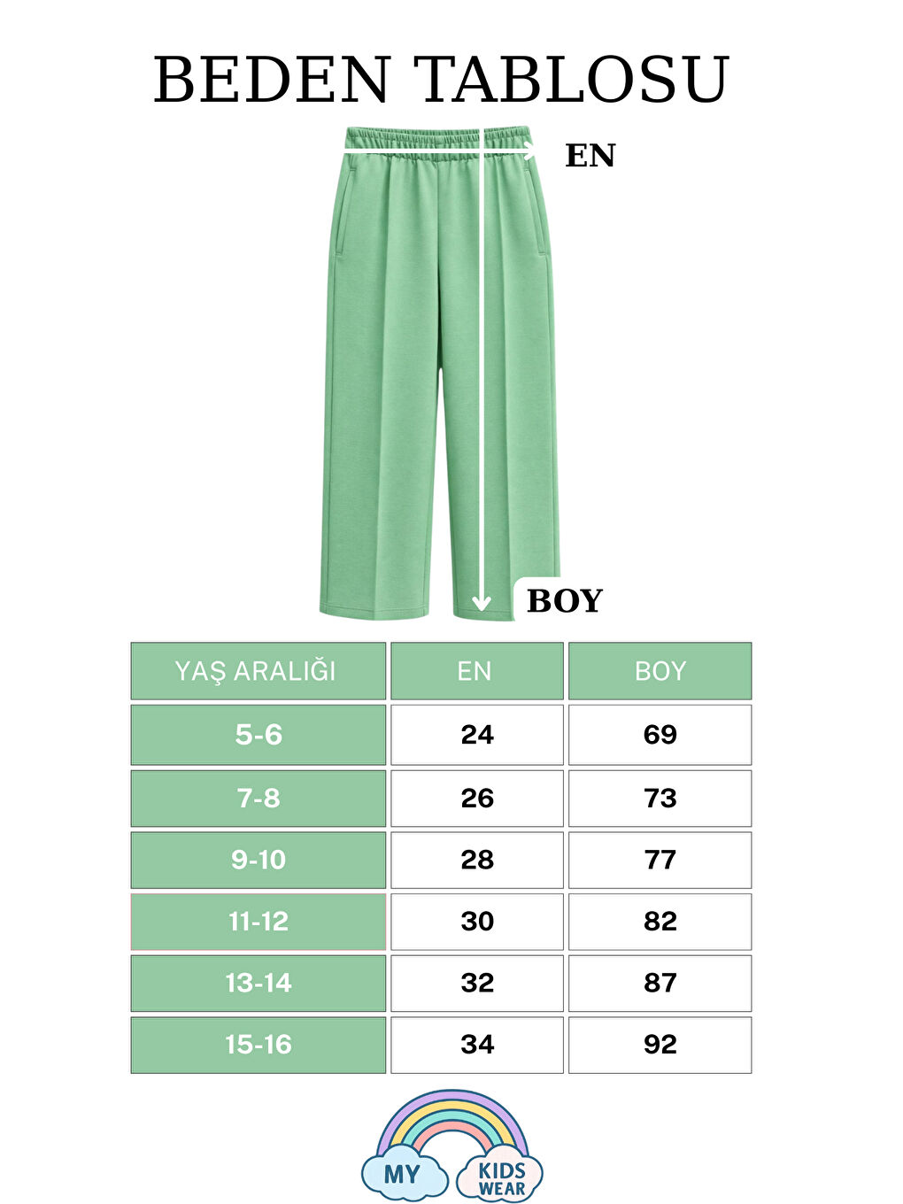 Beyaz Kız Çocuk Mevsimlik Pamuklu Eşofman Altı 5-16 Yaş 12403-3