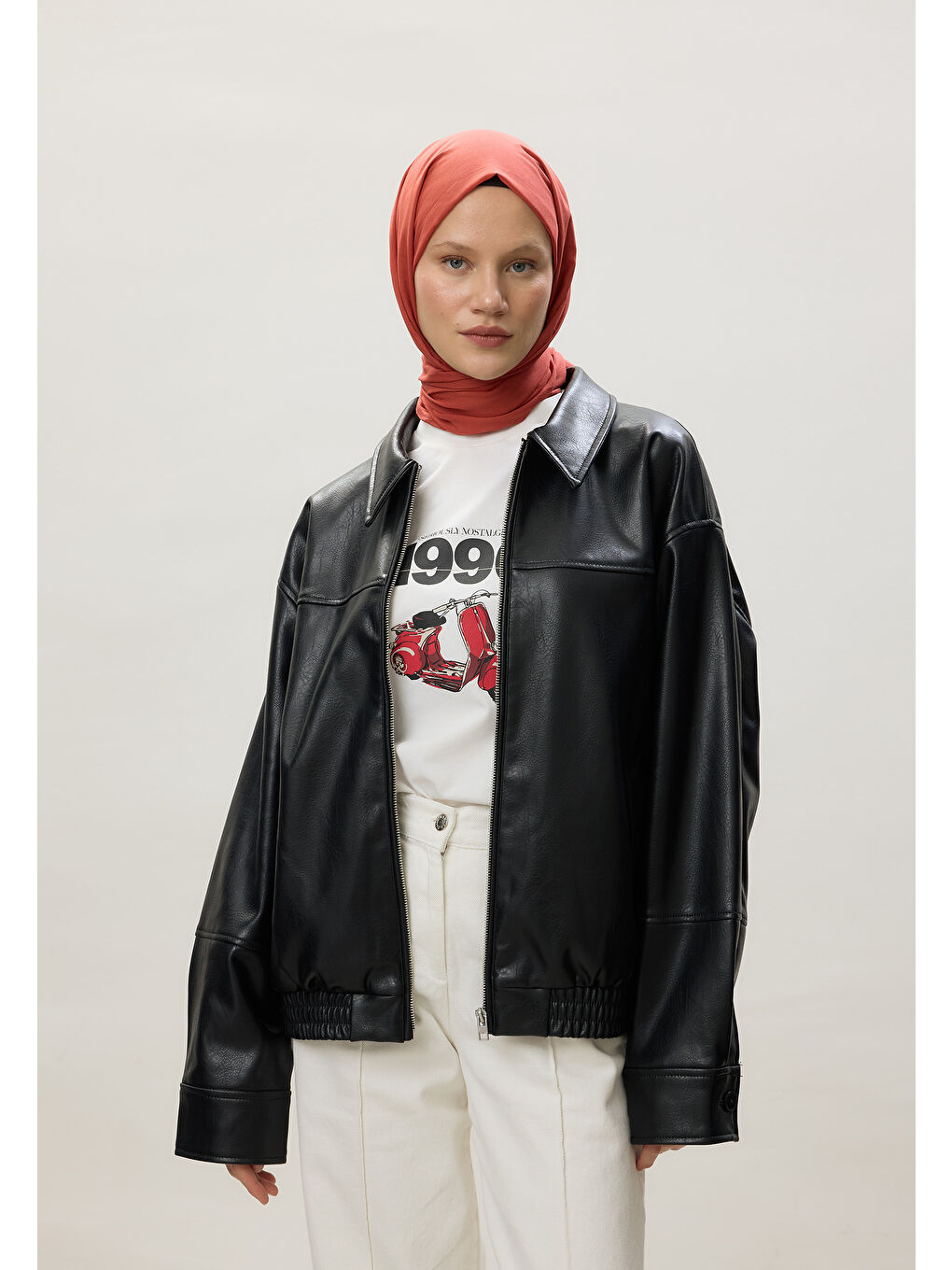 İnce Pamuk Vual Şal Kırmızı-4