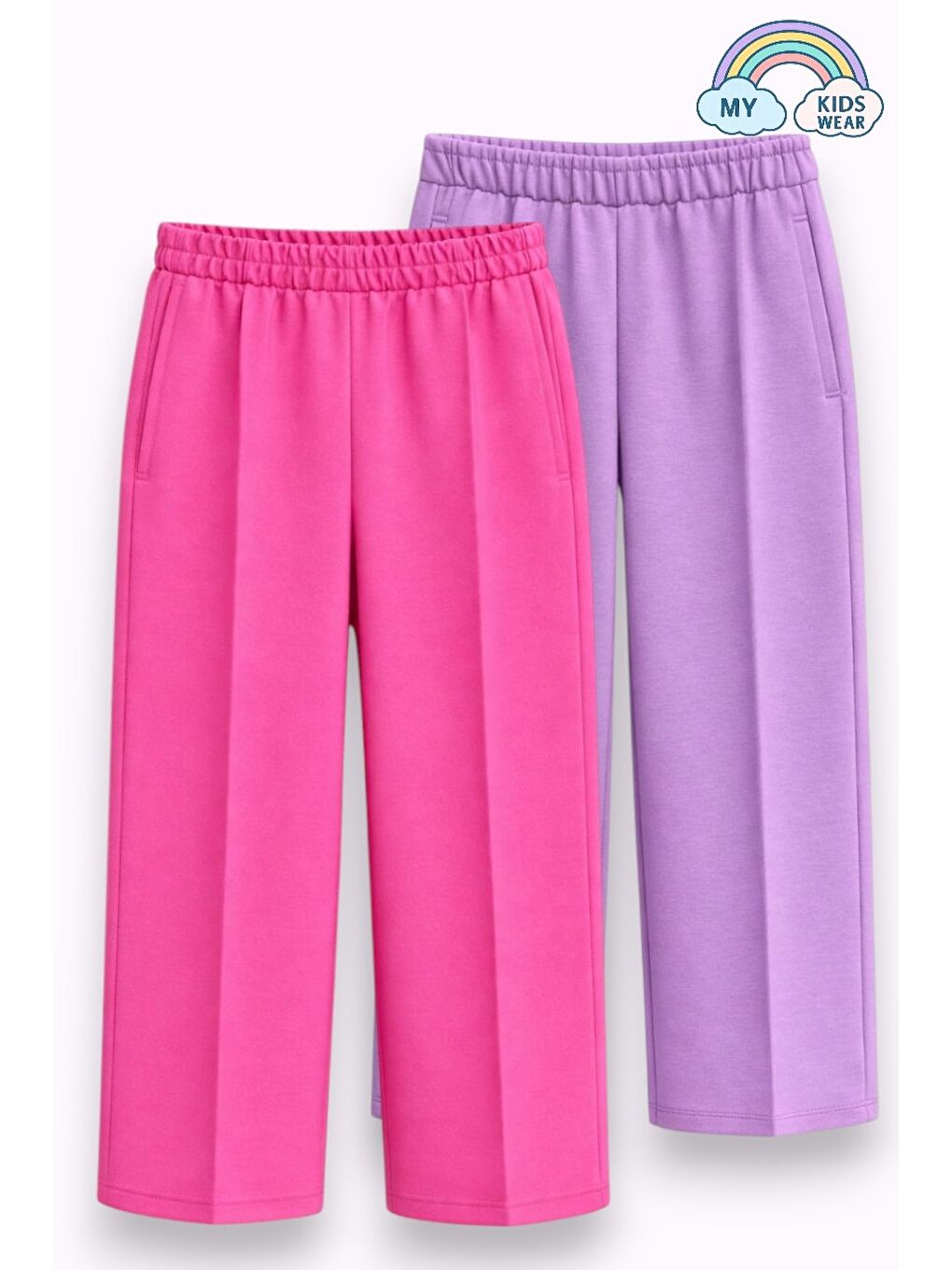 Pembe Kız Çocuk Mevsimlik Pamuklu Eşofman Altı 5-16 Yaş 12401