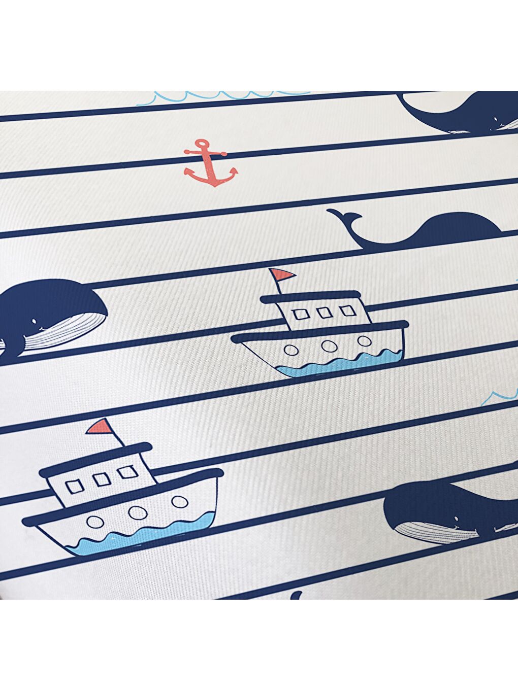 Karışık Çift Taraflı Köpek Balığı Desenli Çarşafsız Takım Tek Kişilik Nevresim Takımı 160x220 Cm-2