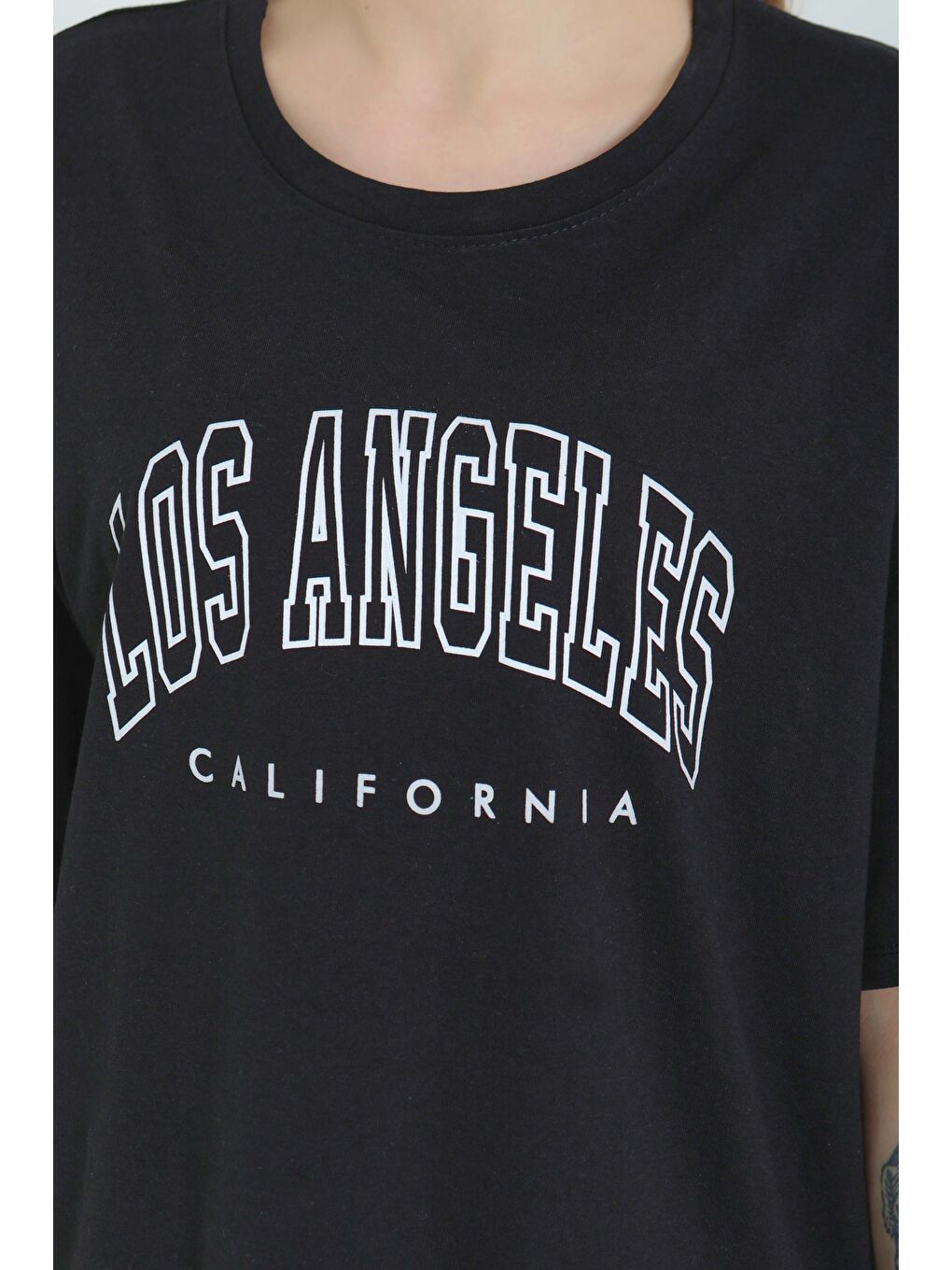 Baskılı Kısa Kollu T-Şhirt Siyah - 27094-5