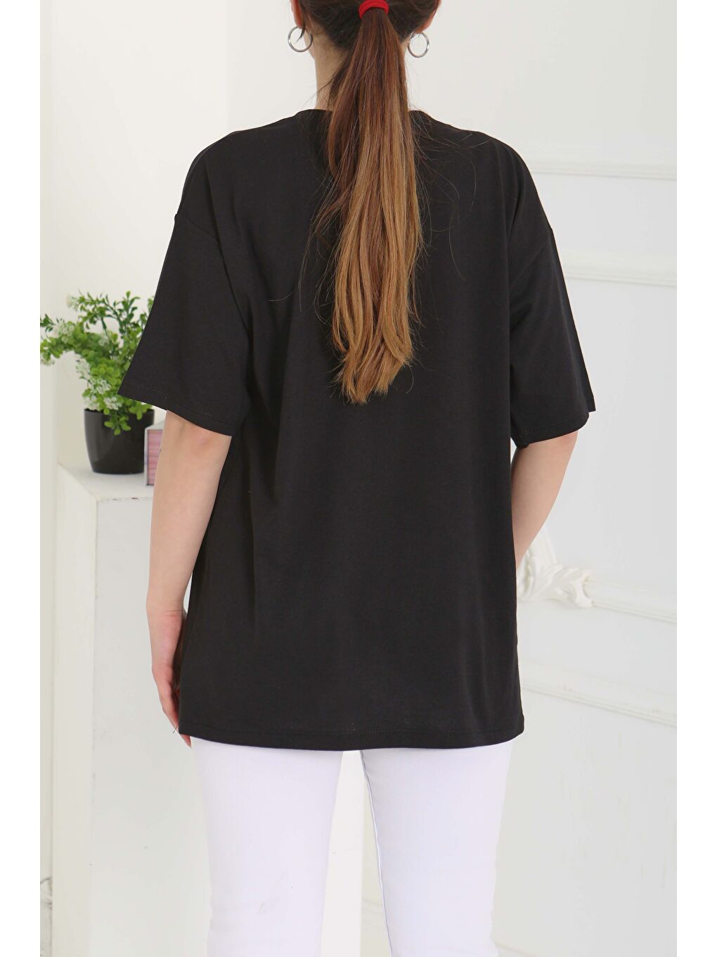 Baskılı Kısa Kollu T-Şhirt Siyah - 27094-6