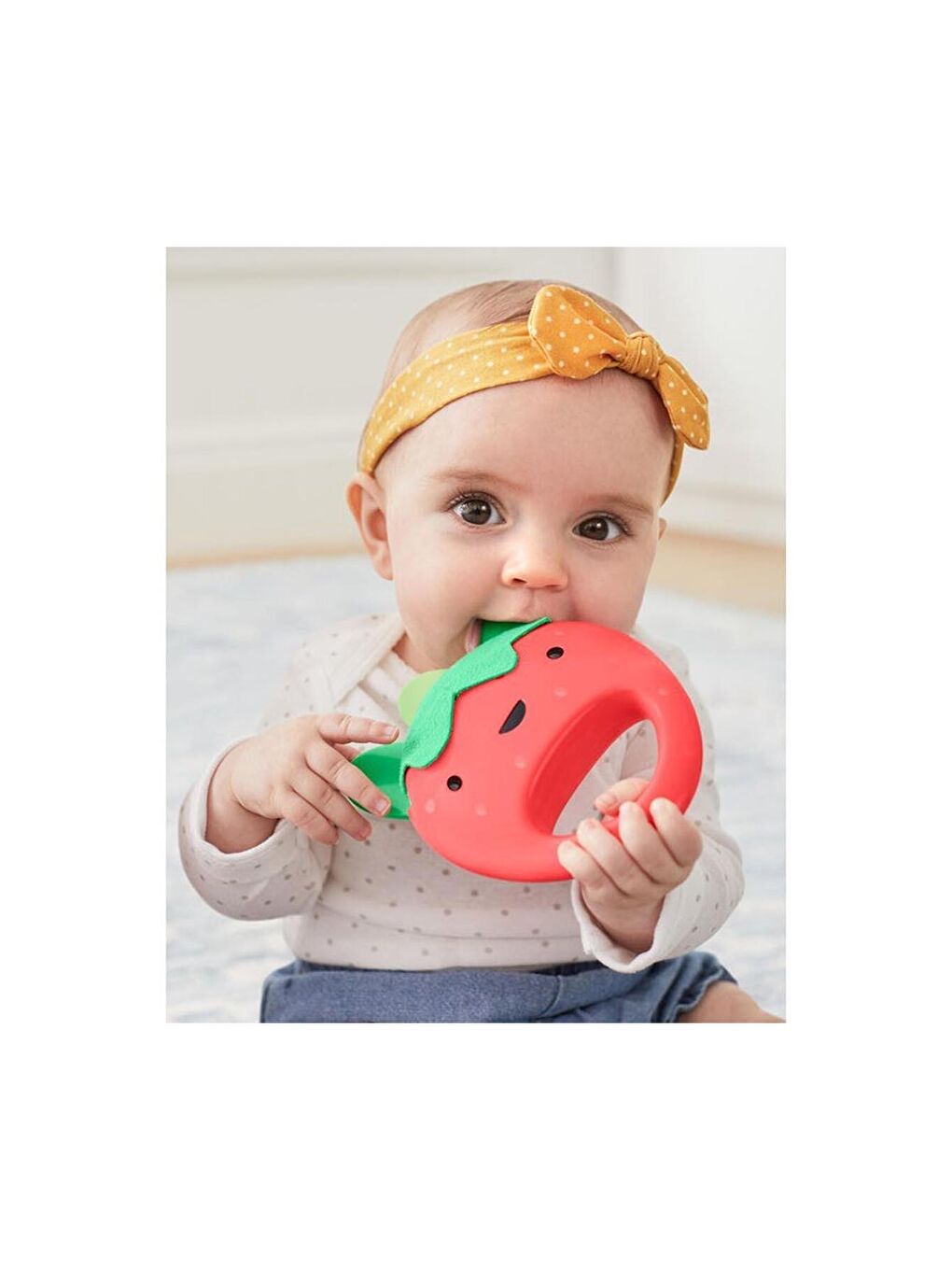 Skip Hop Beyaz-Renklibaskı Farmstand Berry Cute Band Çıngırak Set - 2