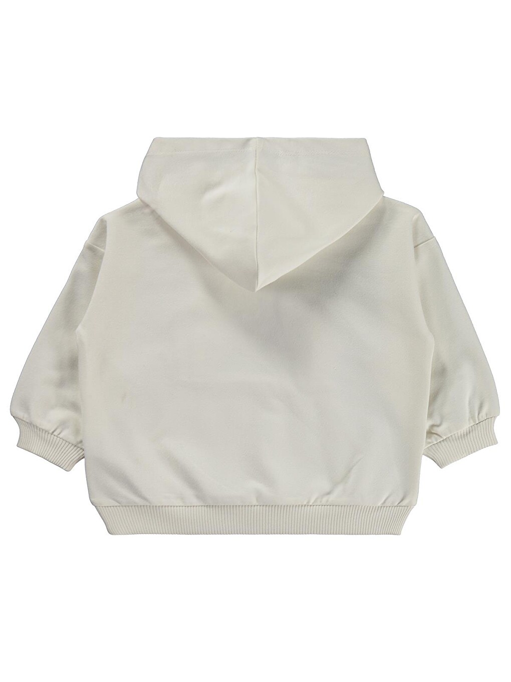Baby Tavşan Kulak Cepli Kapüşonlu 6-18 Ay Sweatshirt - Ekru-1