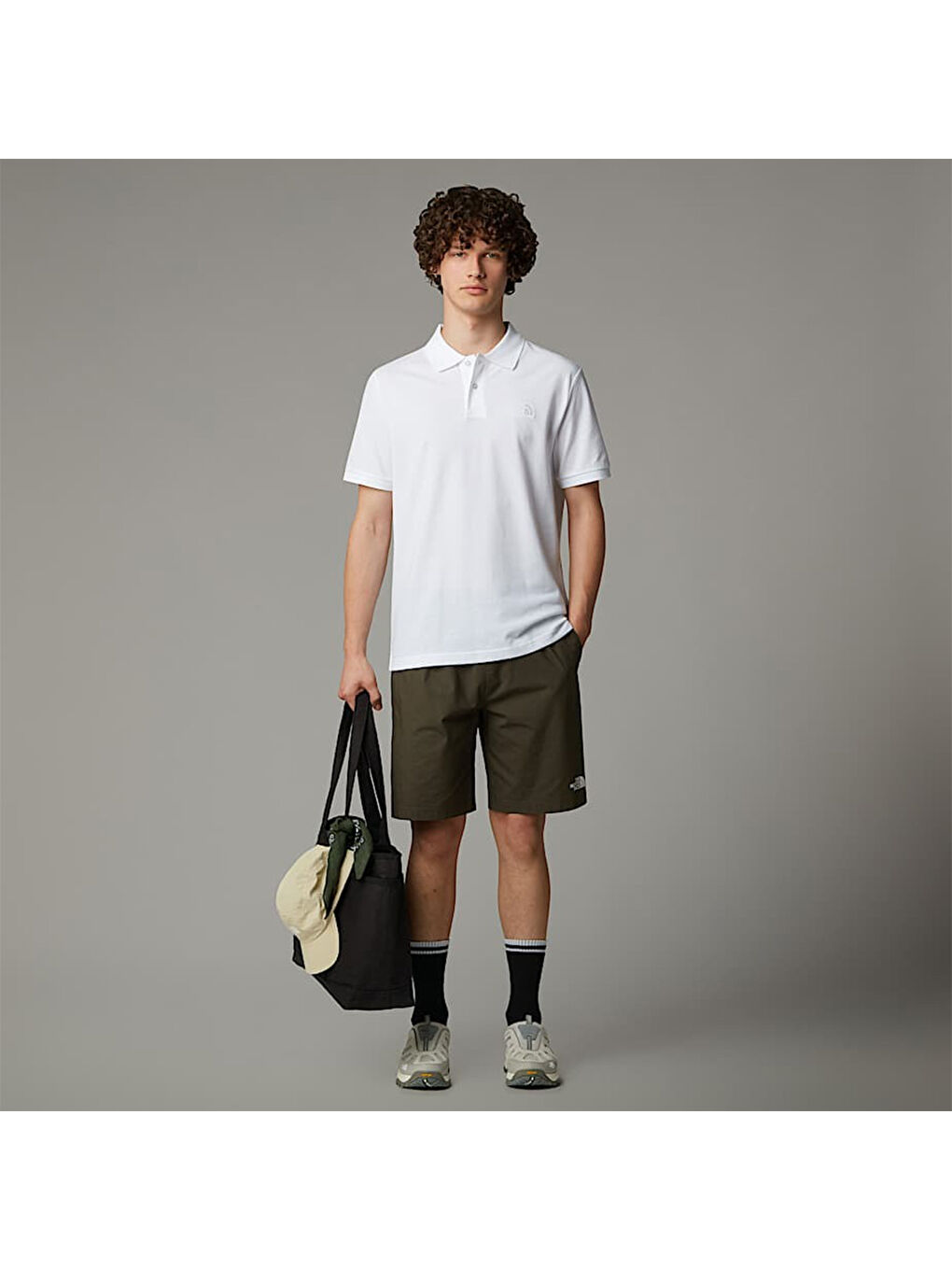 Essential Regular Erkek Beyaz Polo Yaka Tişört-1