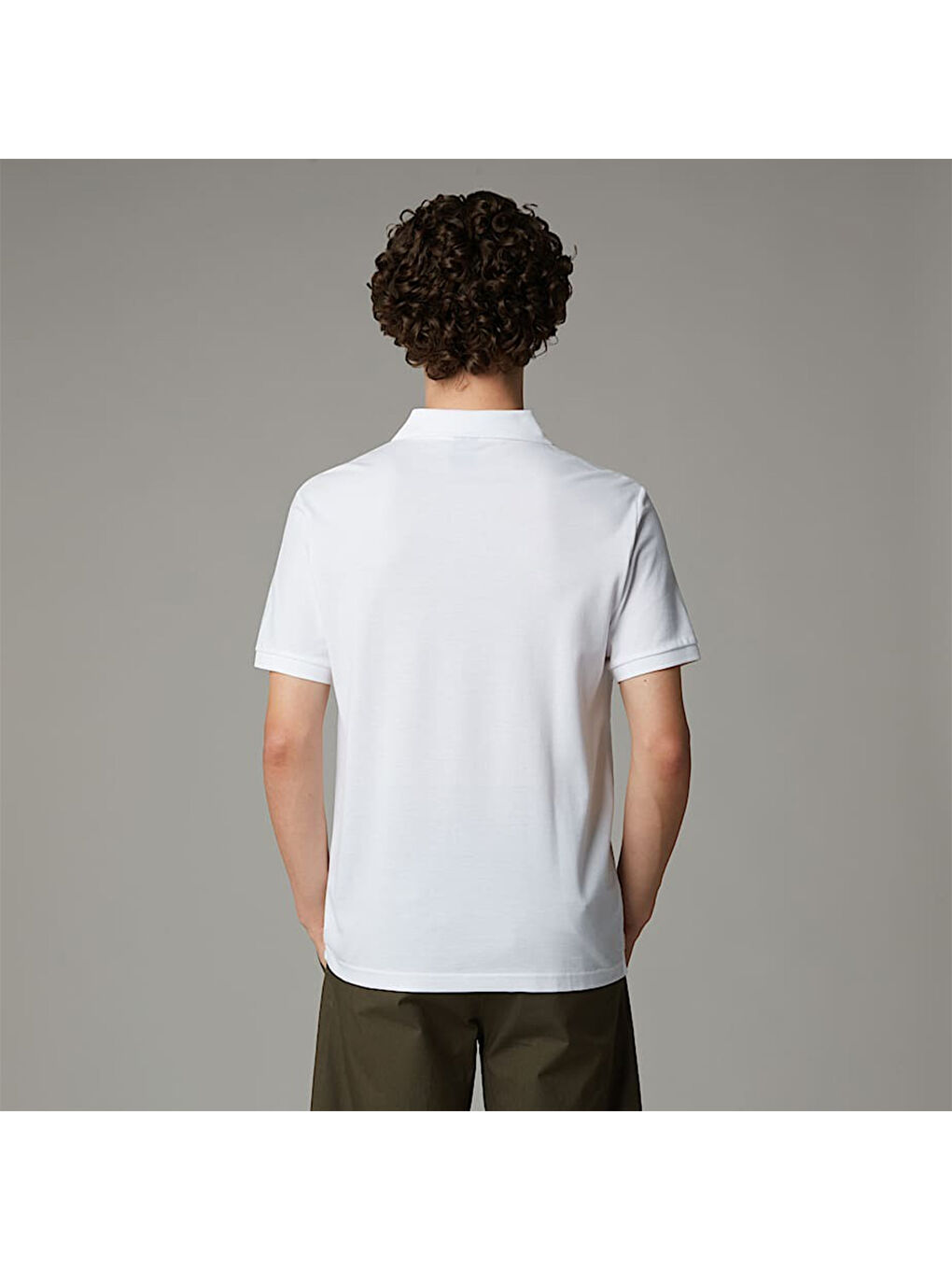 Essential Regular Erkek Beyaz Polo Yaka Tişört-3