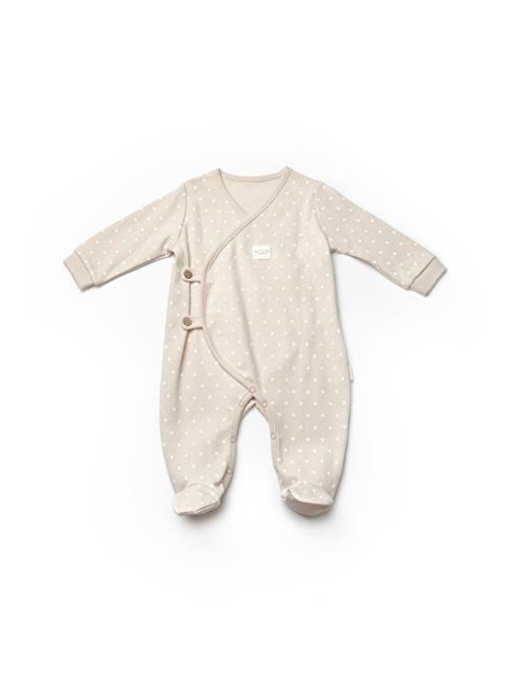 Ekru Bebek 2'li Kruvaze Patikli Tulum-4