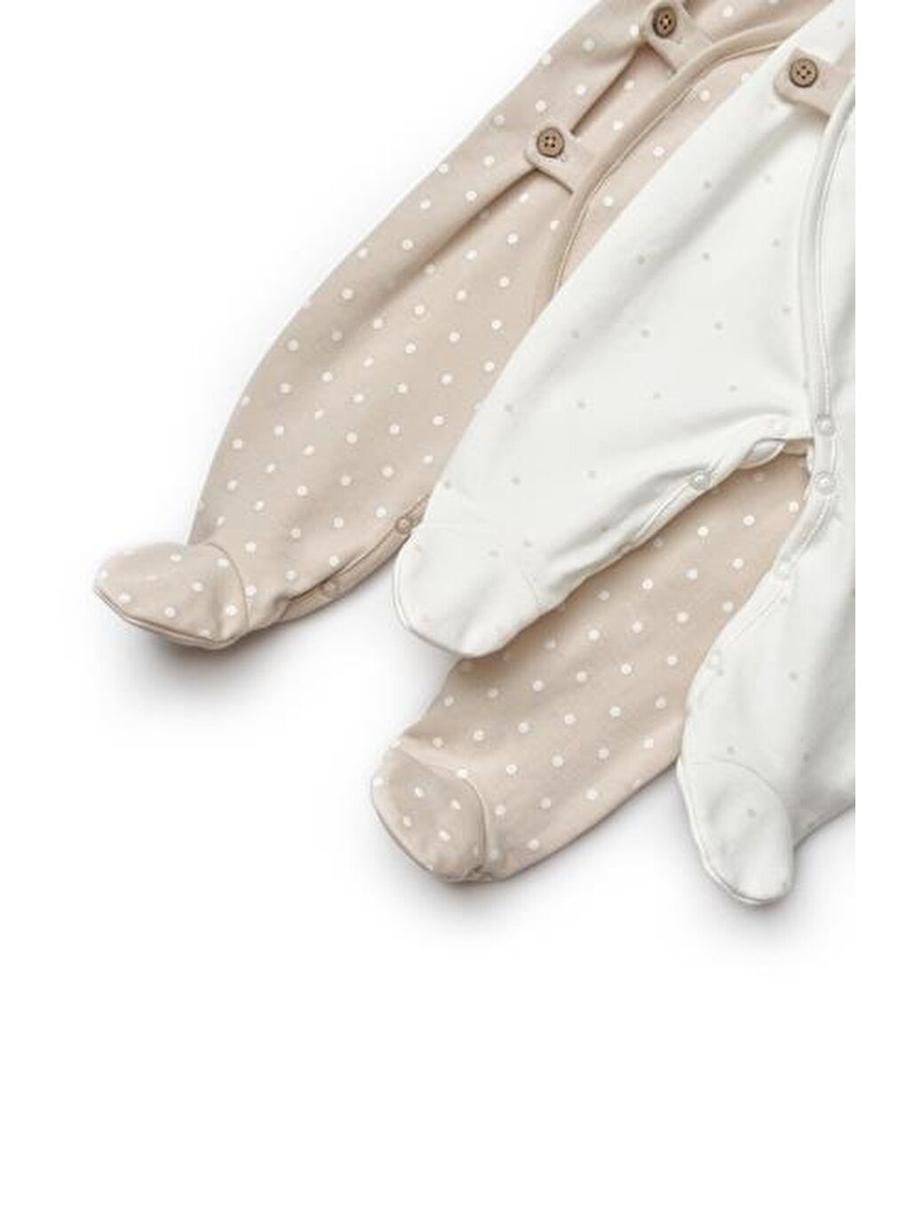 Ekru Bebek 2'li Kruvaze Patikli Tulum-7