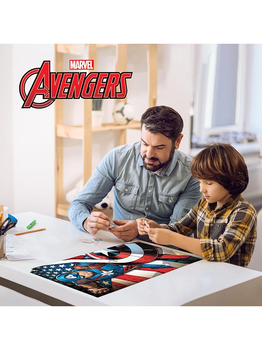 Prime 3D Renksiz Captain America 300 Parça Puzzle 35584 - Metal Kutu - 2