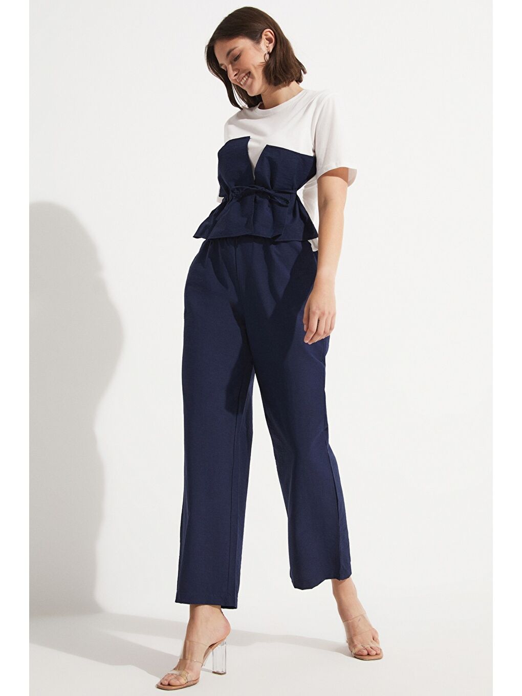 Lacivert Pantolon Bluz Takım-2