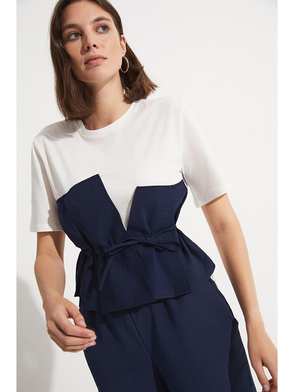 Lacivert Pantolon Bluz Takım-3